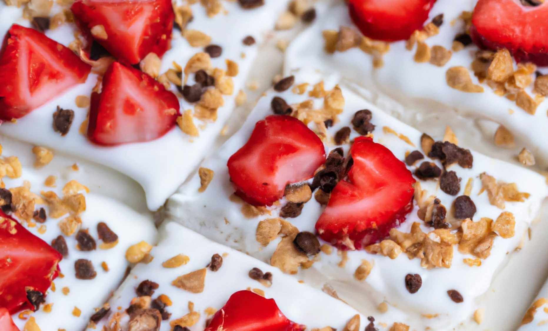 Yogur con fresas heladas y granola: el snack perfecto para combatir el calor