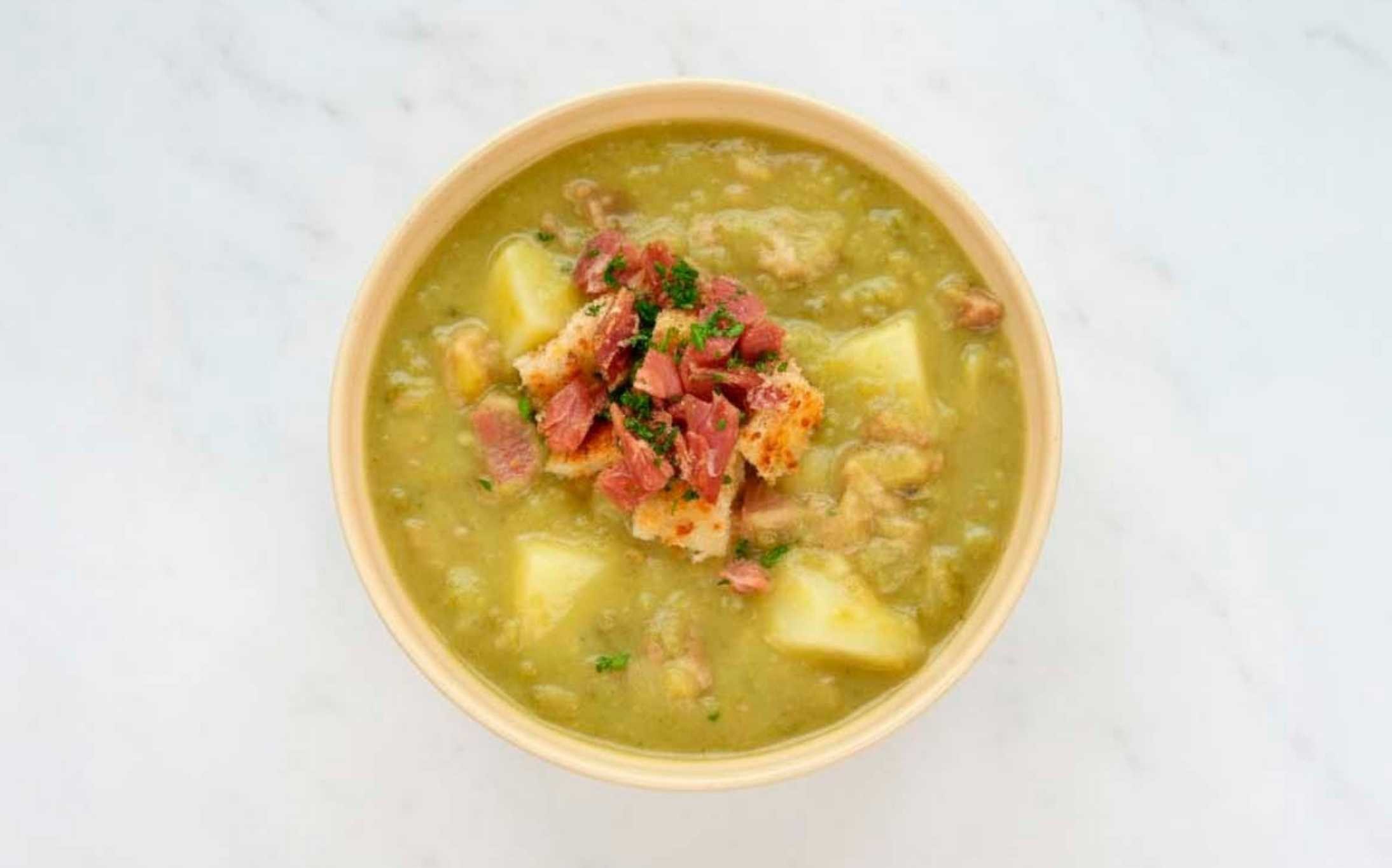 Crema de Guisantes con Jamón