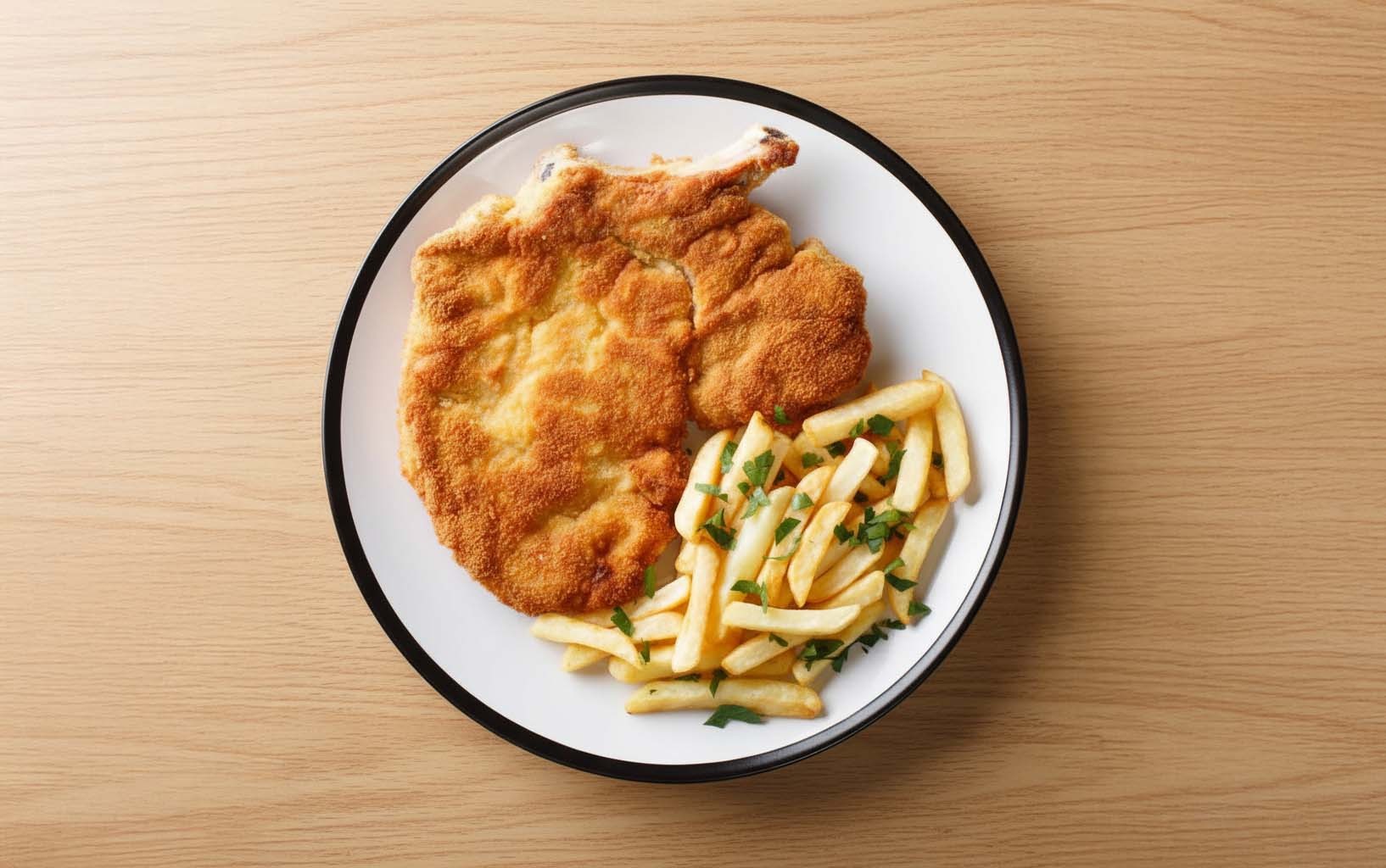 Milanesa de Pollo con Papas