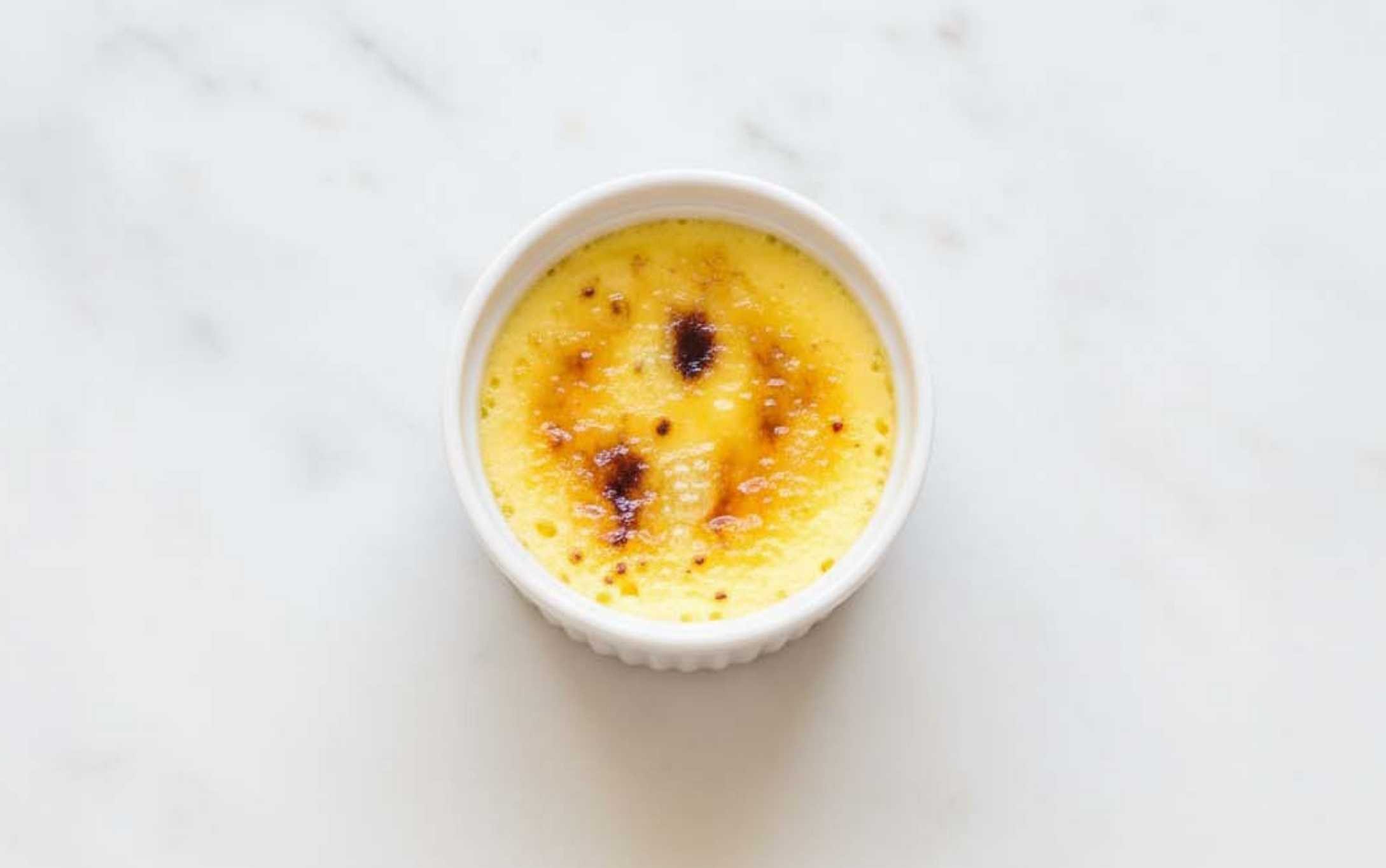 Créme Brulée de Piña y Limón Sin Azúcar