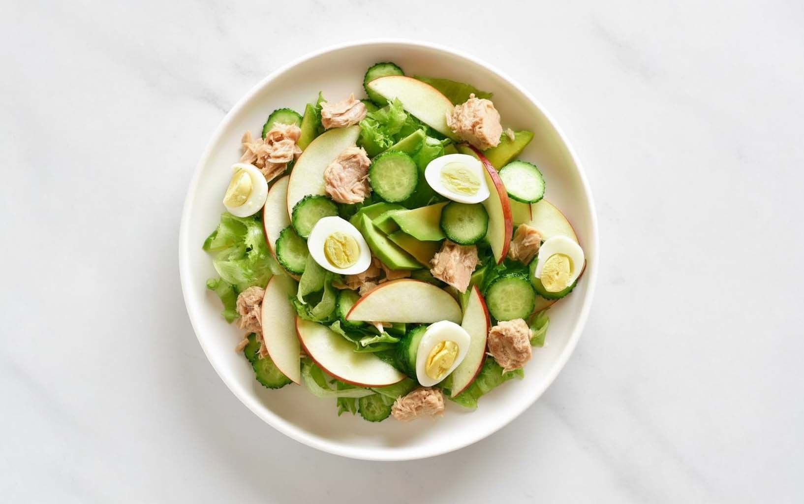 Ensalada Verde de Atún, Huevo y Palta
