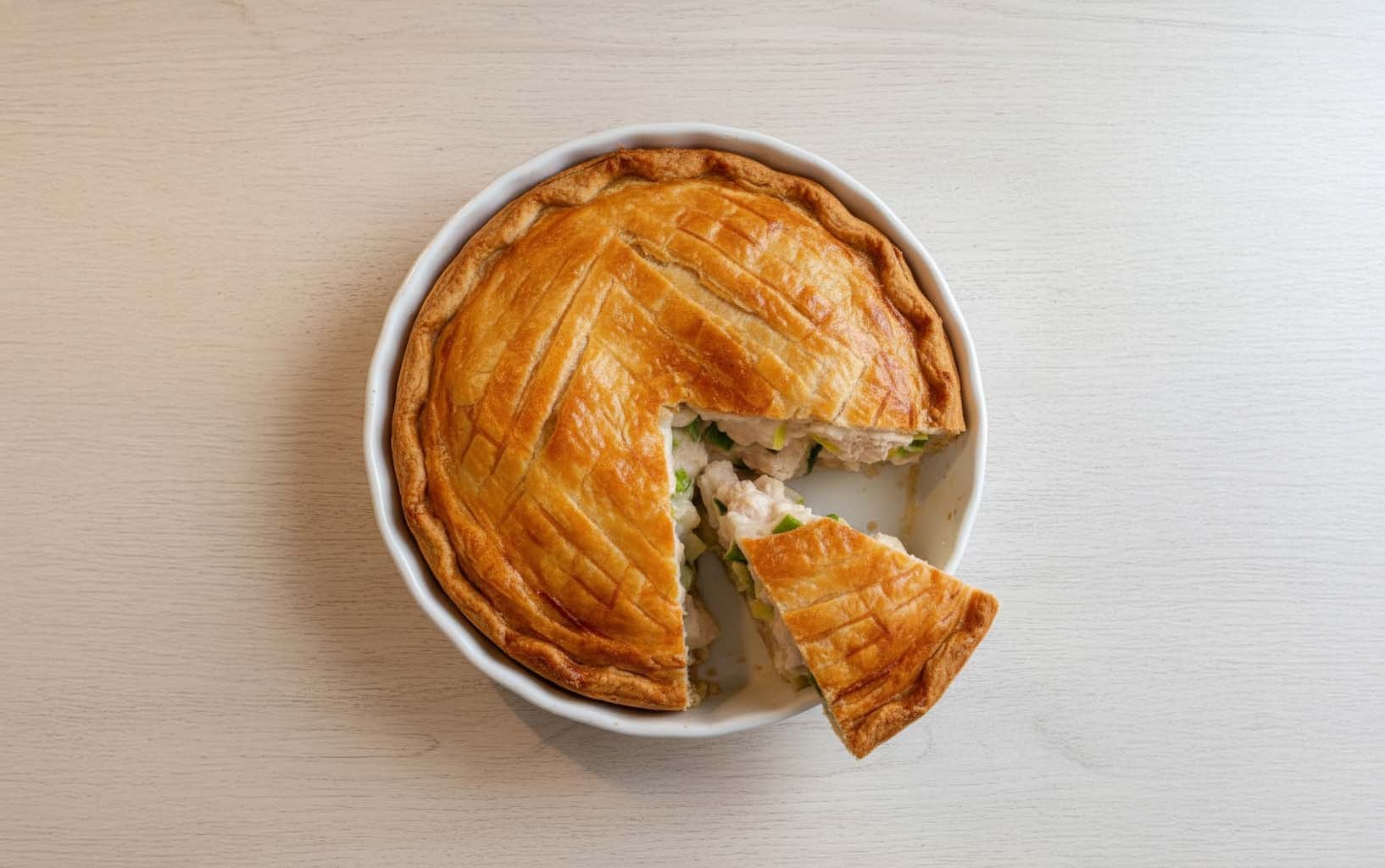 Tarta de Pollo y Puerro