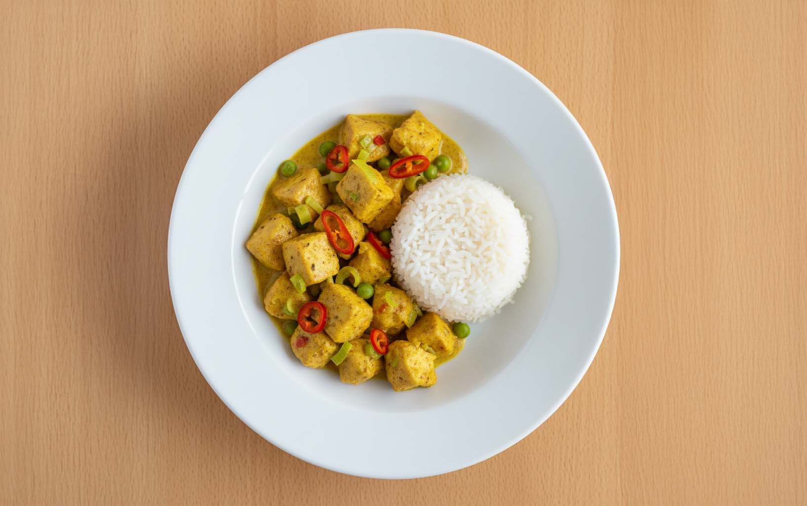 Curry Picante de Pollo con Arroz