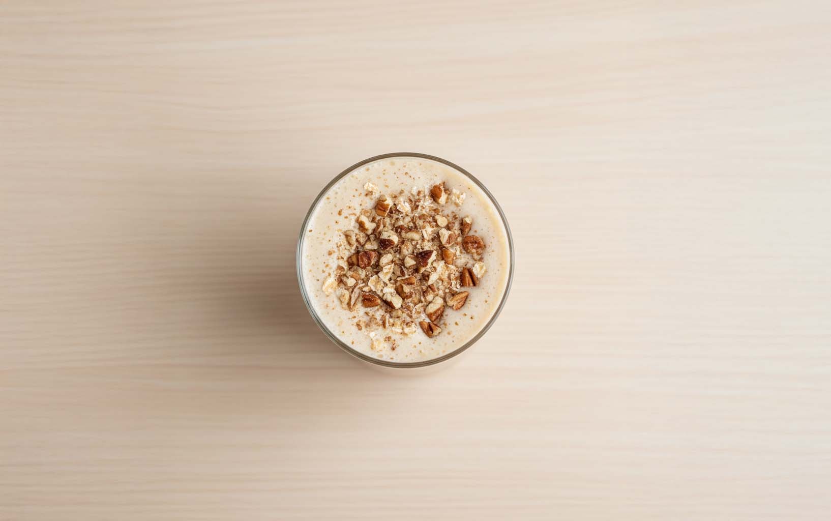 Batido de Plátano, Pecanas, Avena y Leche