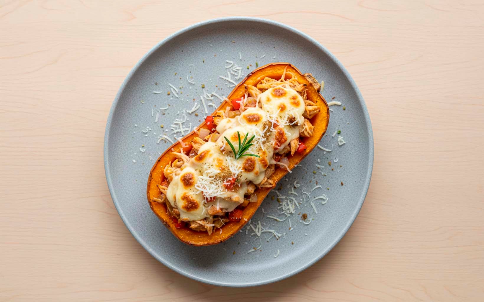 Calabaza Rellena con Pollo