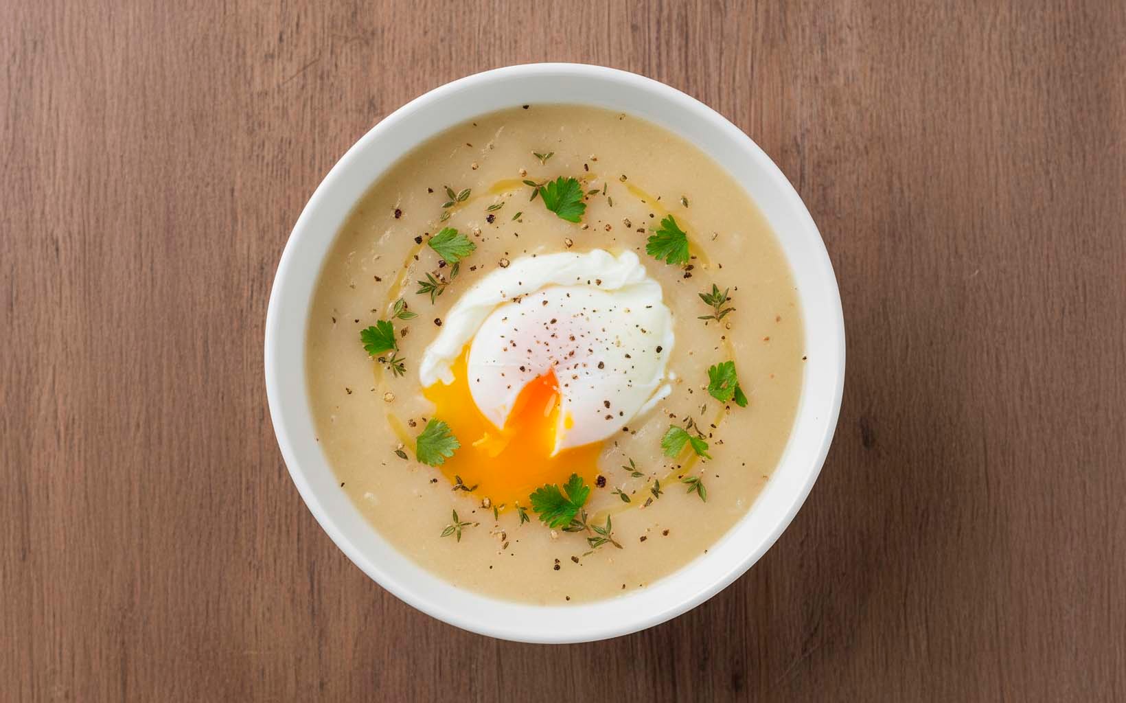 Crema de Papa con Huevo