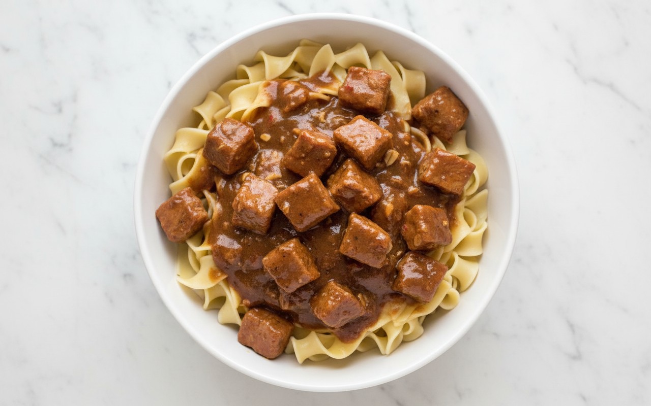 Pasta con Cerdo en Salsa Hoisin