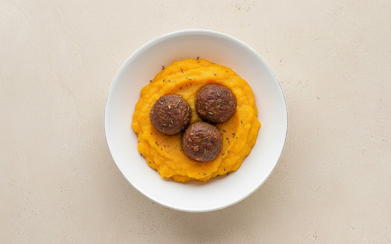 Albóndigas y Puré de Zapallo