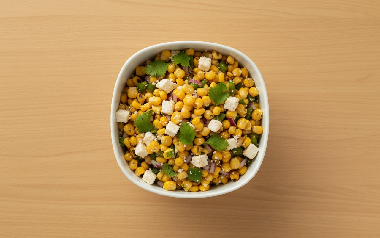 Ensalada de Choclo con Queso y Cilantro