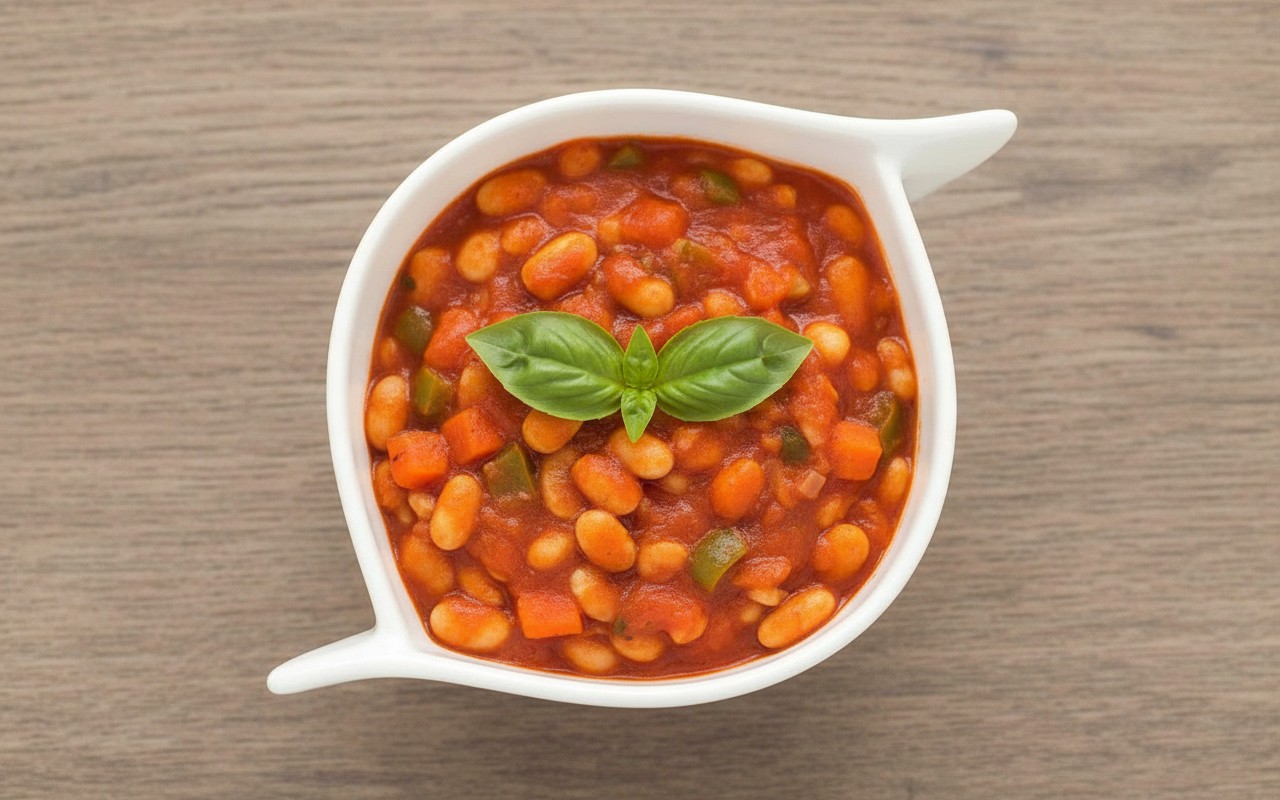 Frijoles en Salsa de Verduras