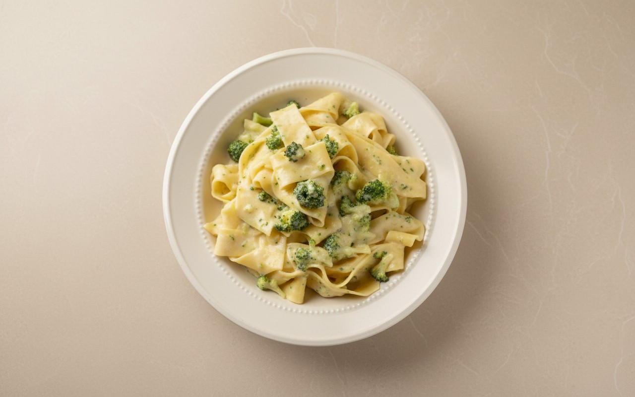 Pasta con Brócoli en Salsa Blanca