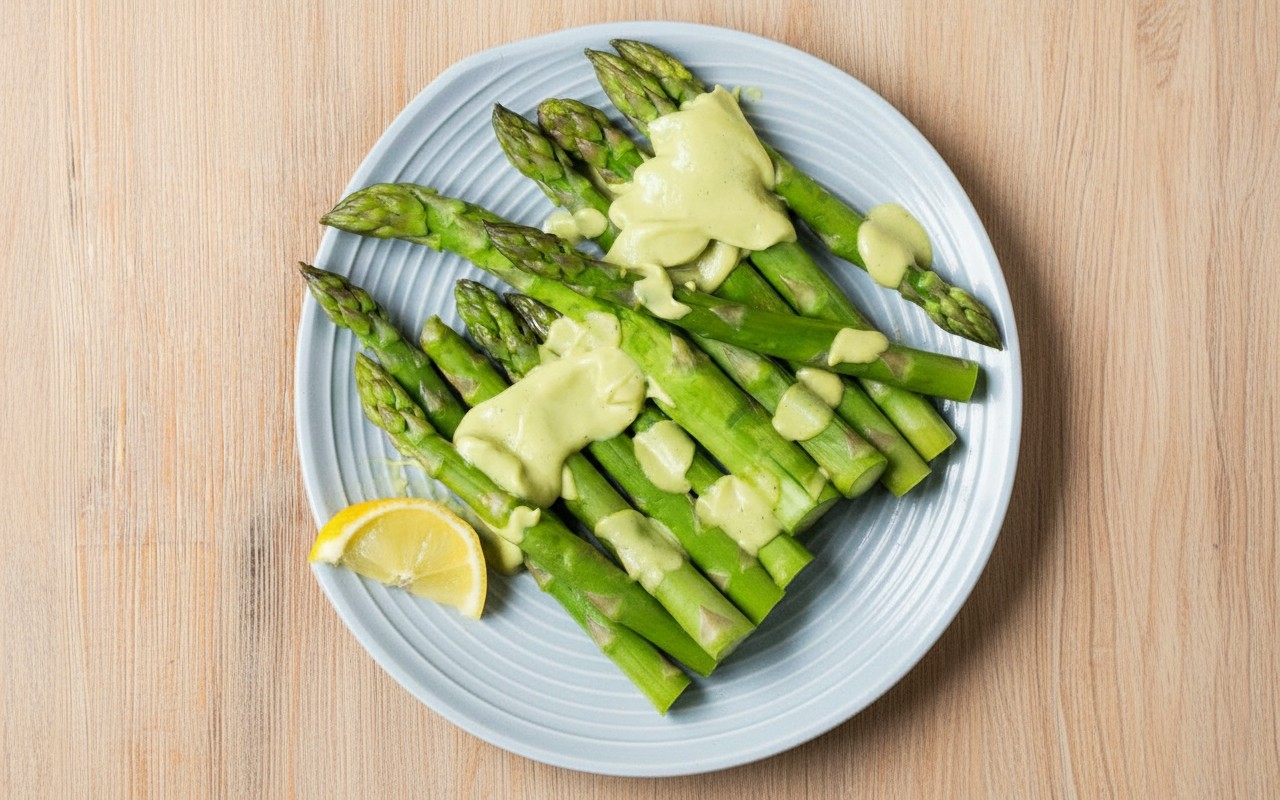 Espárragos con Aliño de Palta y Yogurt