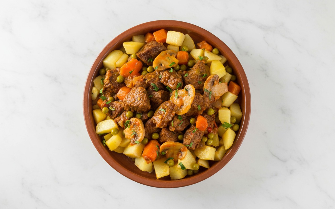 Estofado de Carne con Champiñones