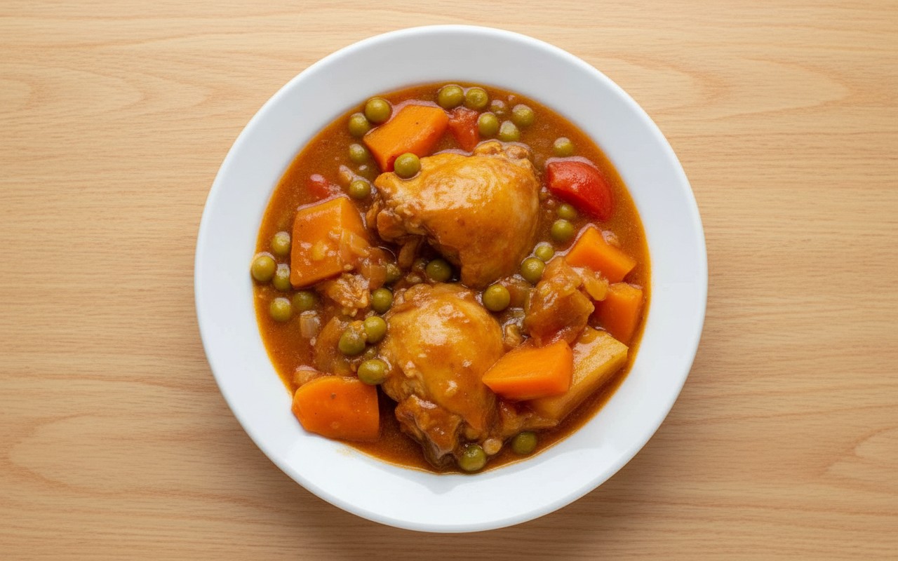 Pollo Arvejado con Camote