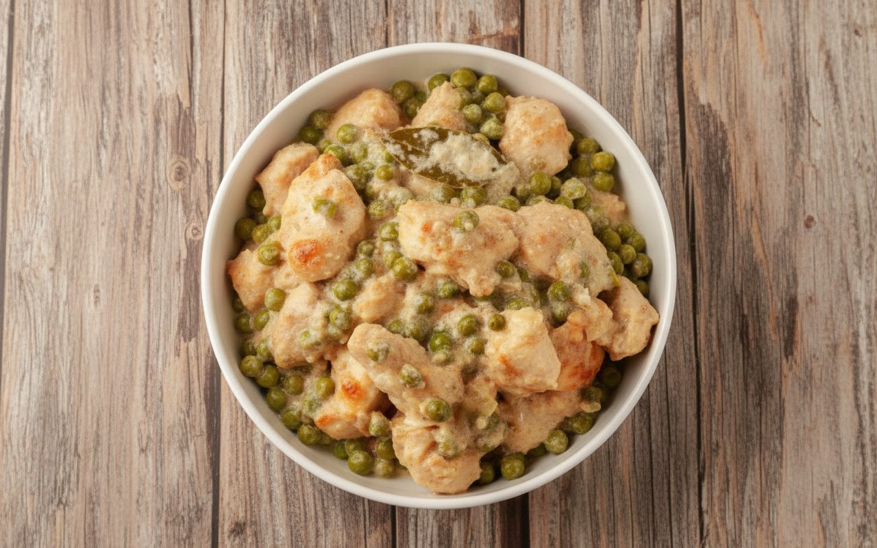 Pollo con Arvejas en Salsa de Leche