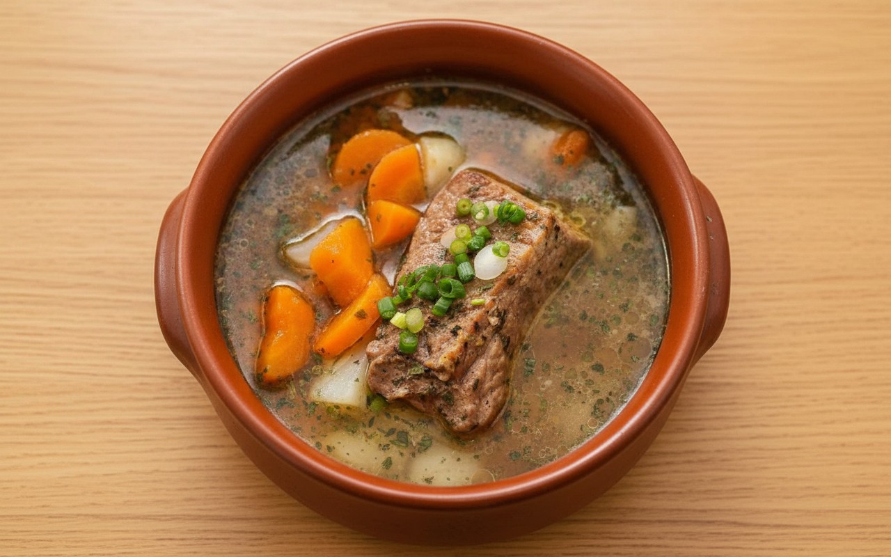 Carne Asada con Caldo y Zanahoria