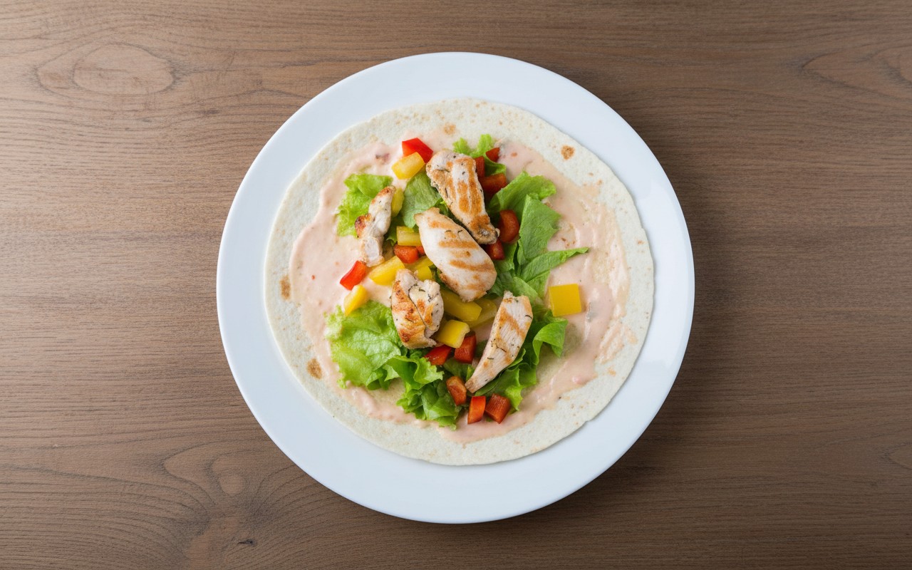 Wrap con Pollo al Grill y Vegetales