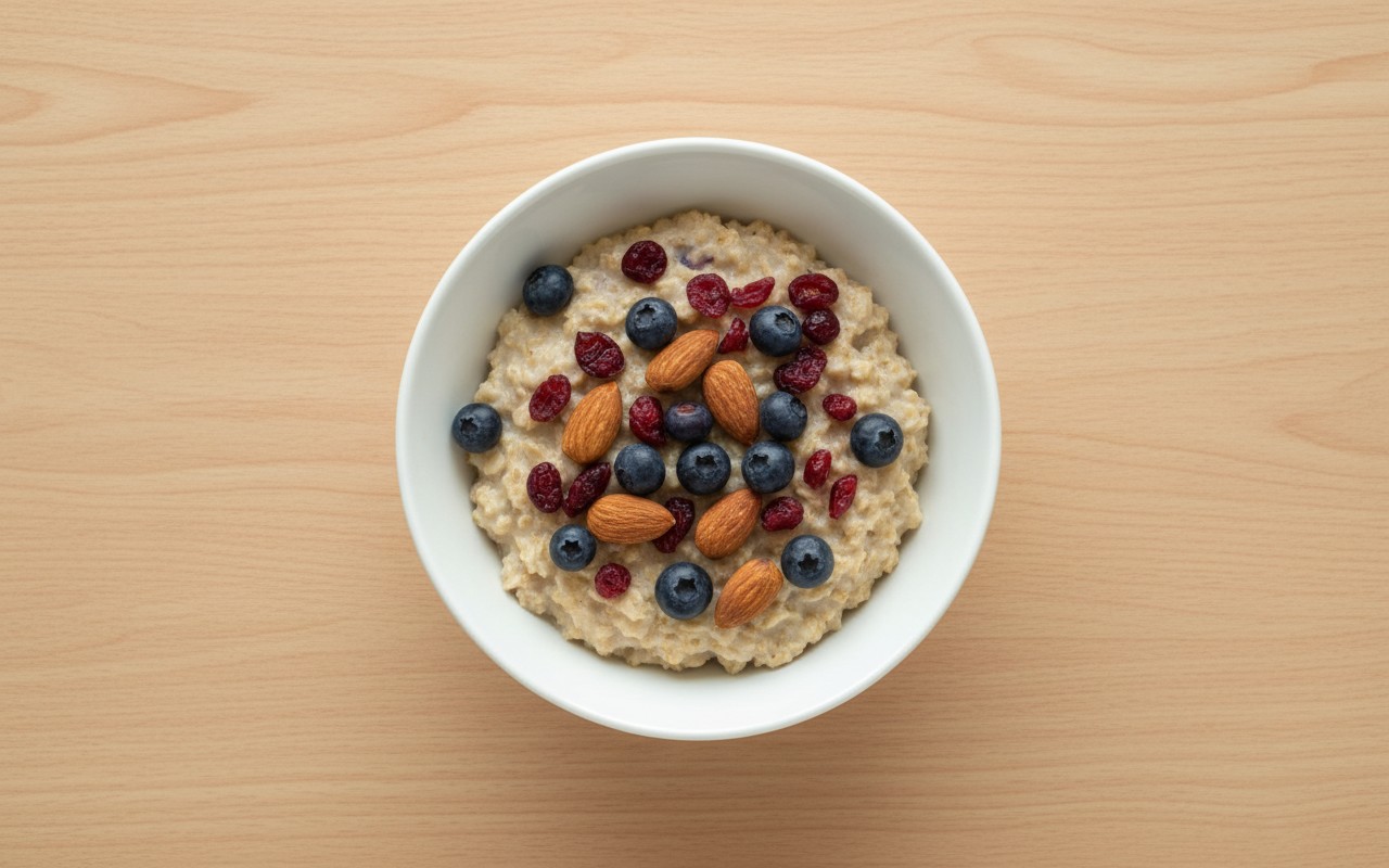 Avena Vegana con Arándanos y Almendras Troceadas