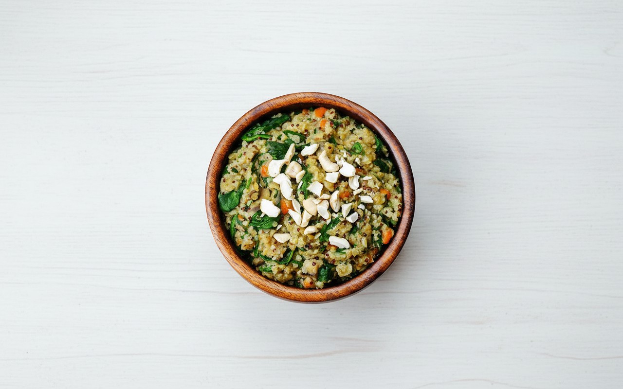 Quinua con Espinaca y Cashew