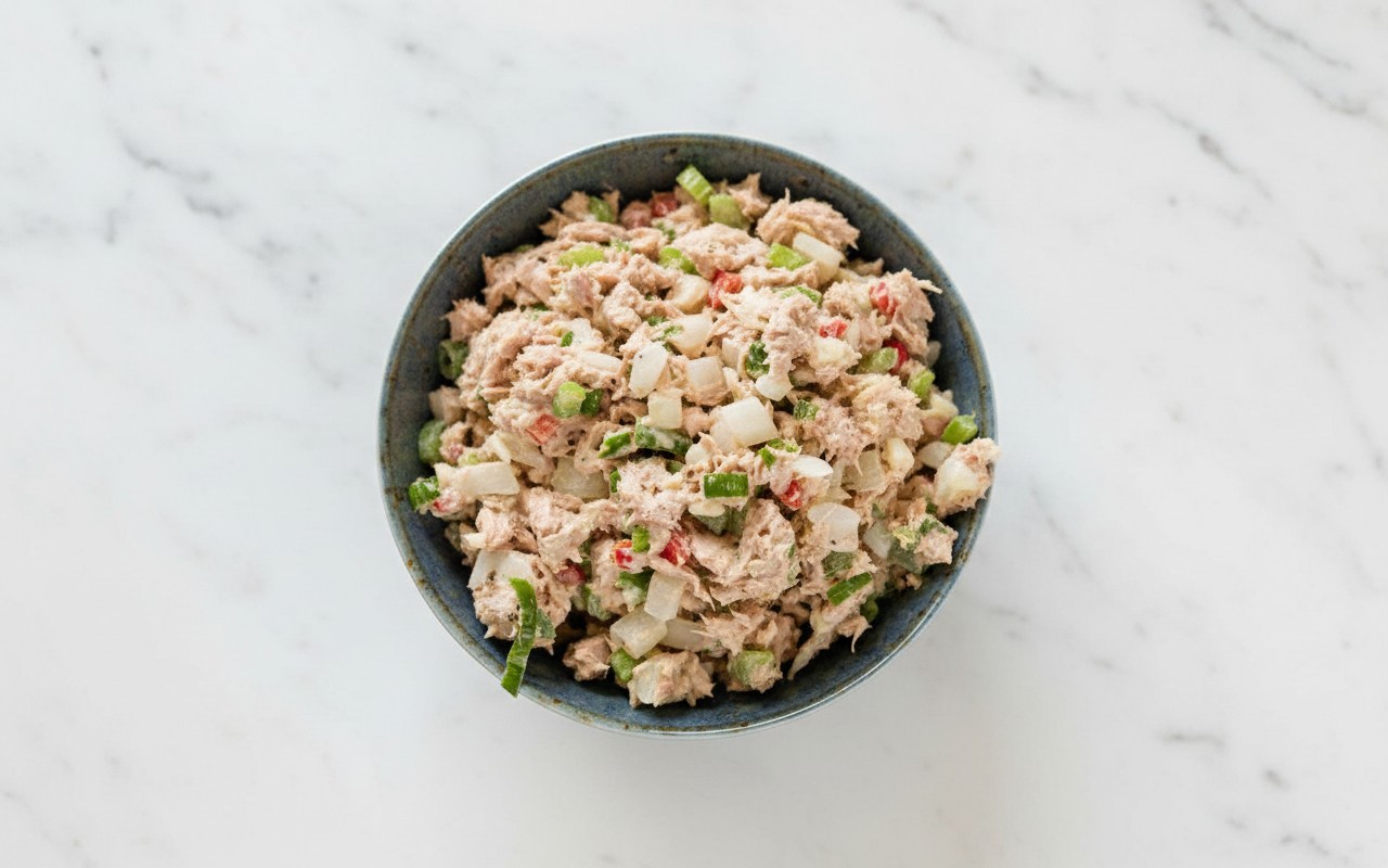Atún con Apio y Aliño de Yogurt