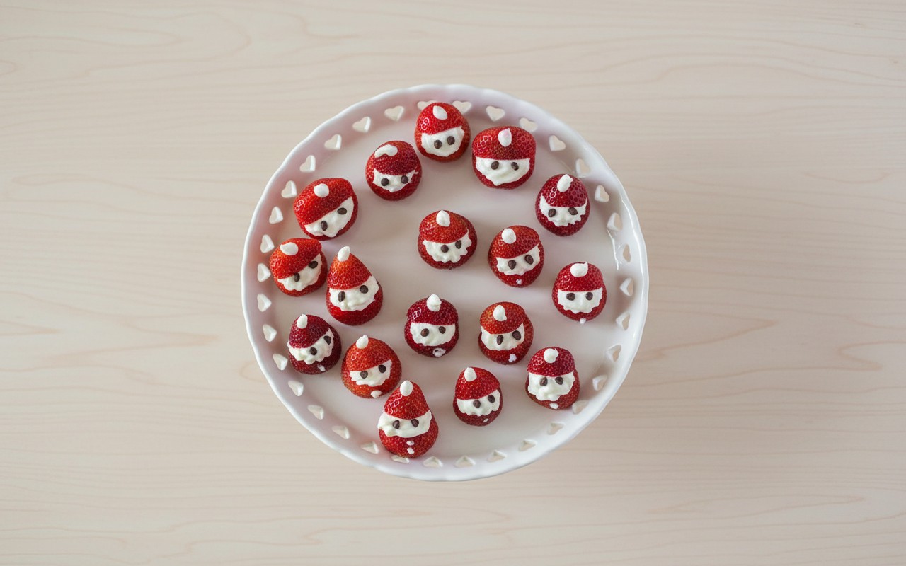 Santas con Fresas y Crema