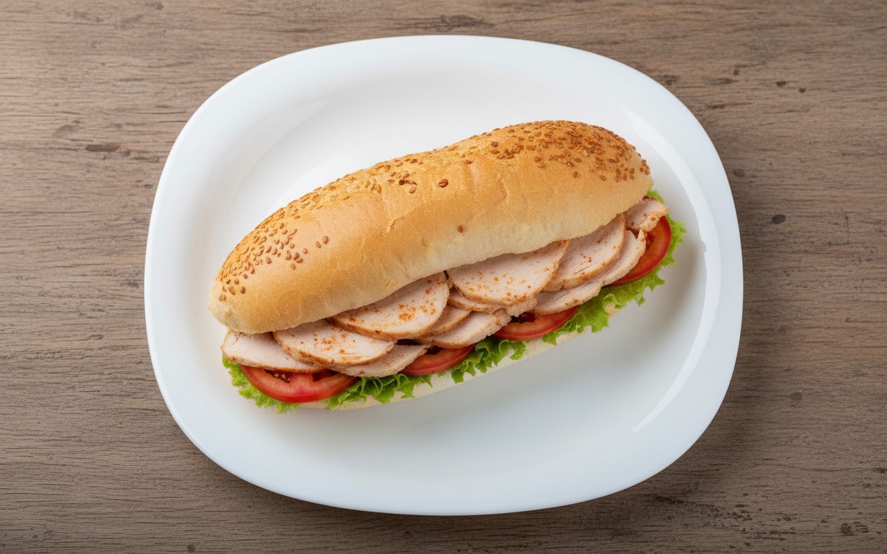 Sándwich con Pavo y Vegetales