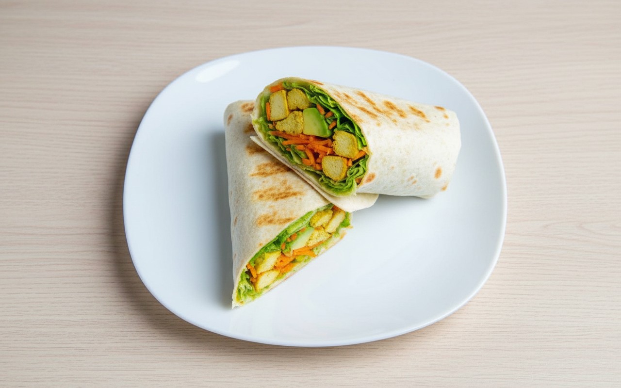 Wrap de Pollo al Curry con Zanahoria y Palta