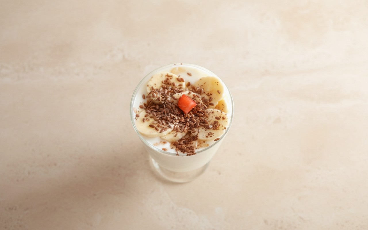 Yogurt con Plátano y Linaza