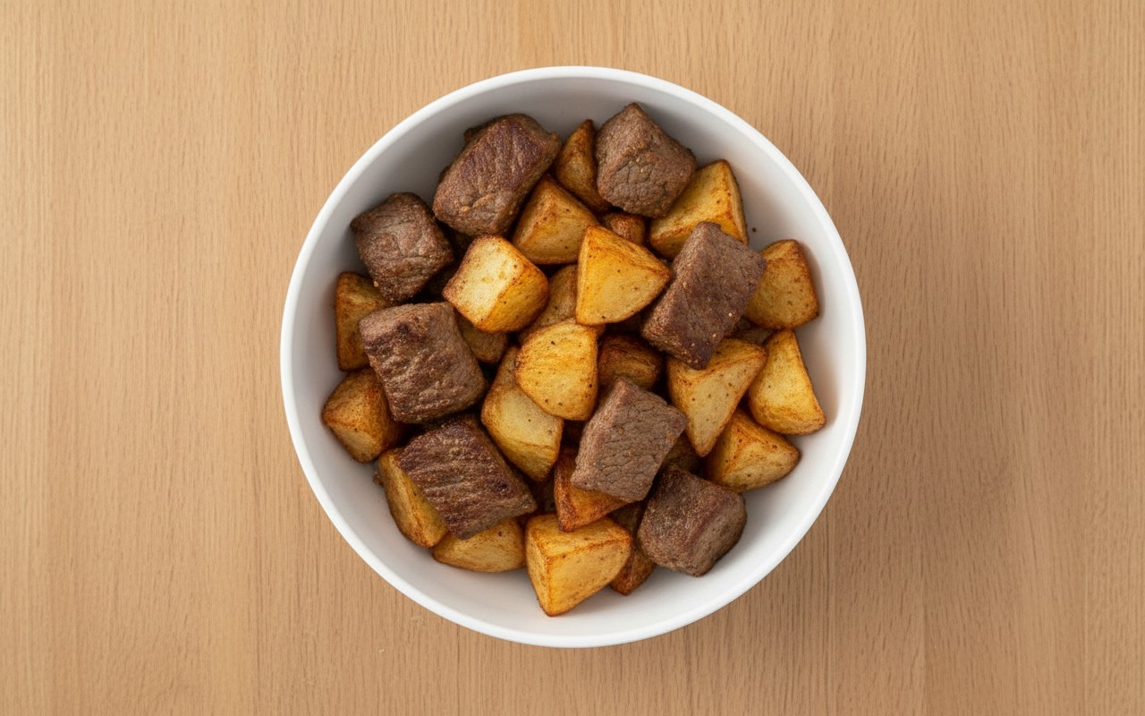 Carne con Papas en Freidora de Aire