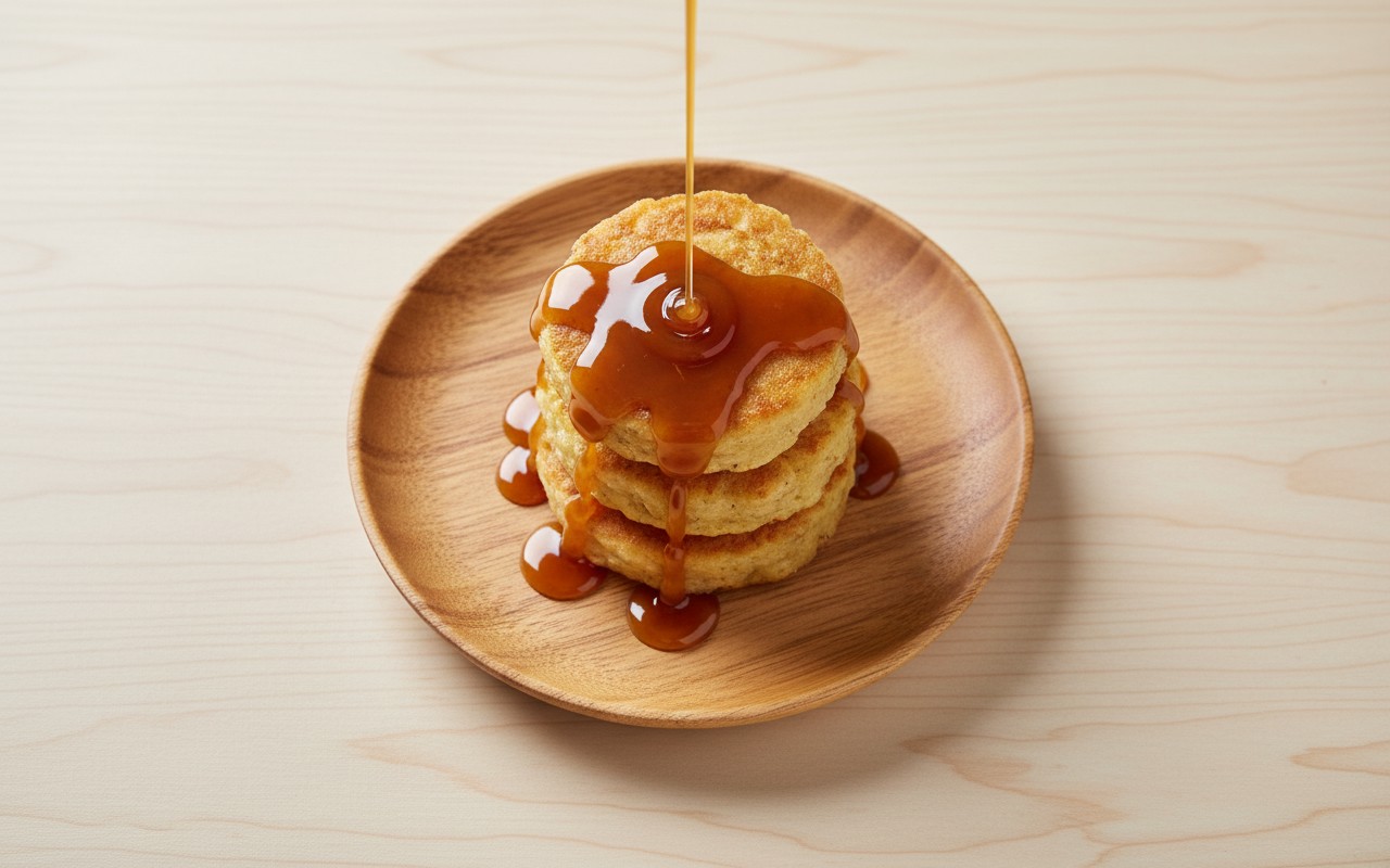 Tortitas de Plátano con Sirope de Proteína