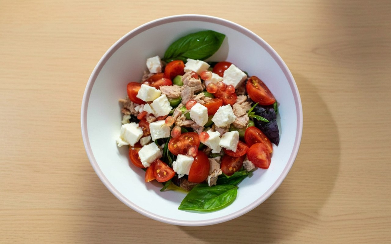 Ensalada de Atún con Queso y Tomate