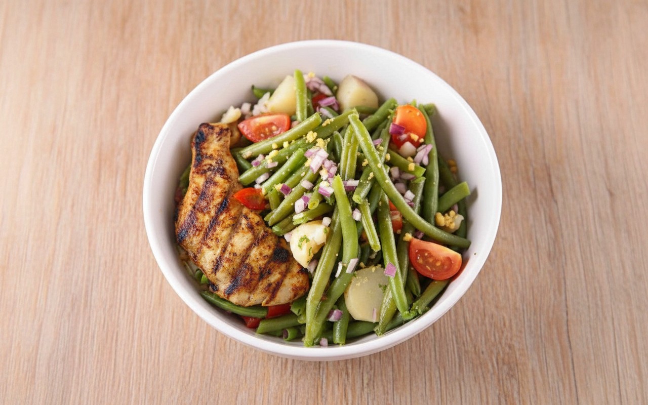 Bowl de Vainitas con Papas y Pollo