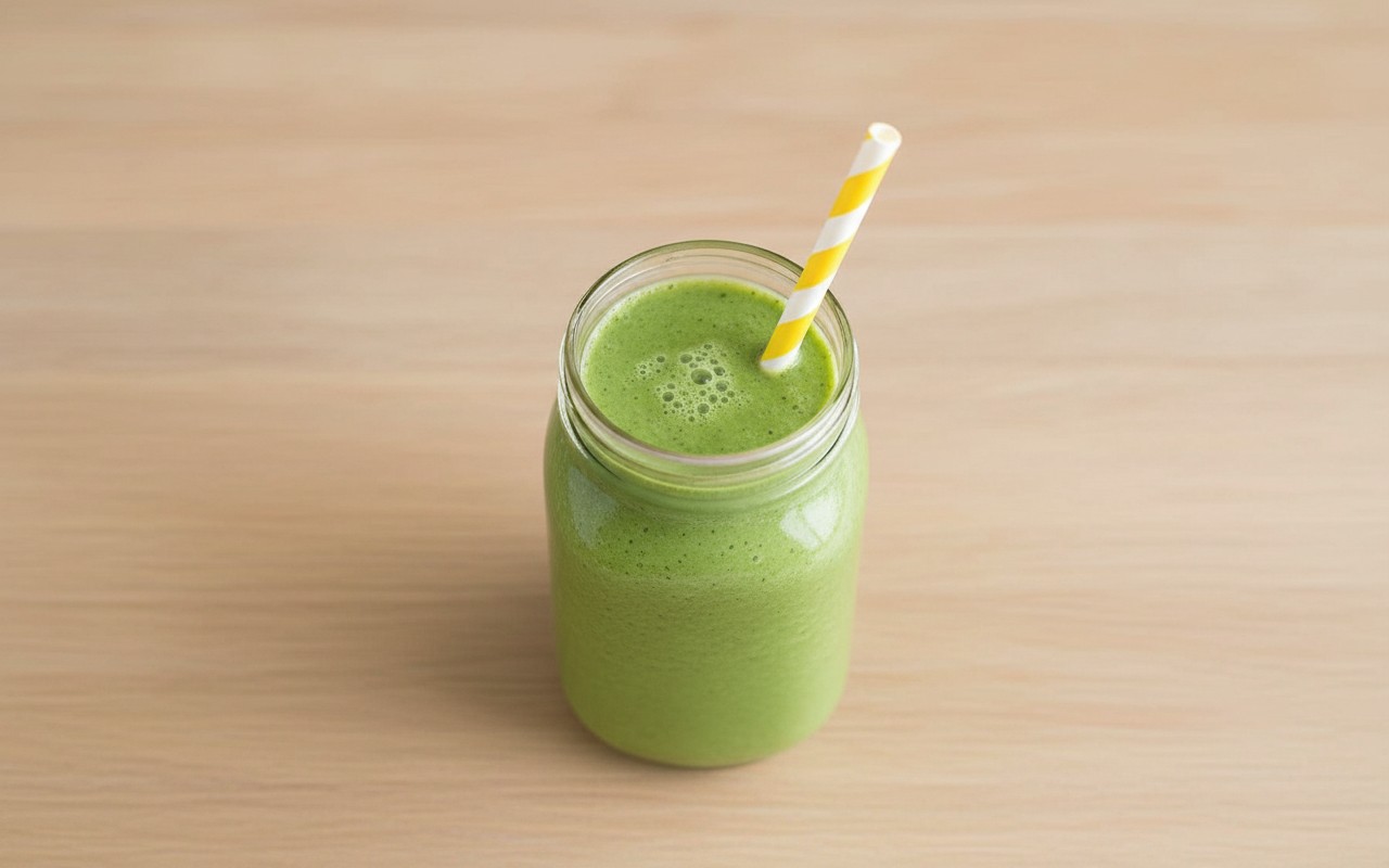 Batido de Papaya, Pepino y Espinaca con Bebida de Almendras
