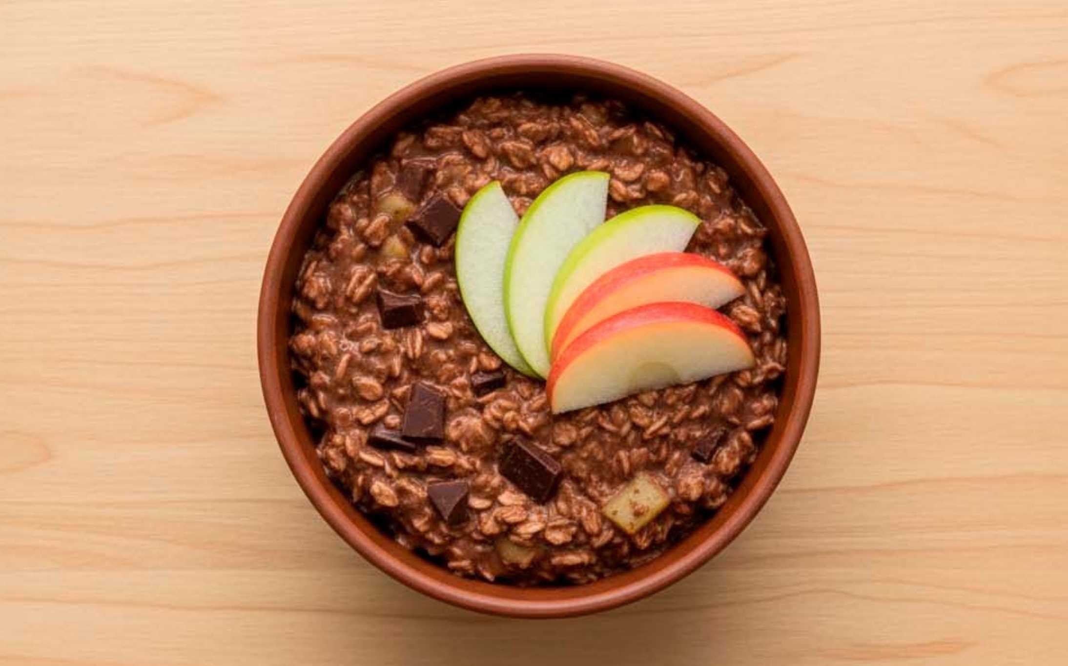 Avena de Chocolate con Manzana