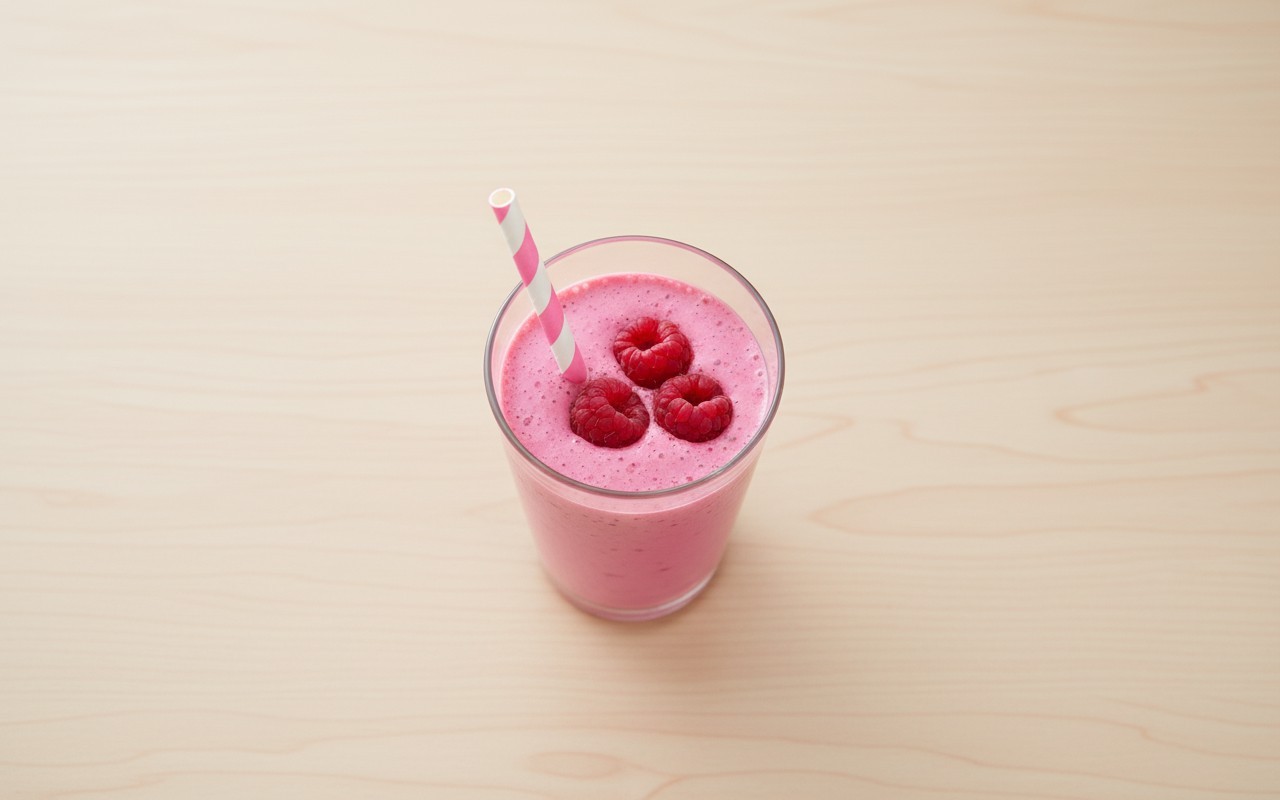 Healthy Raspberry Milkshake