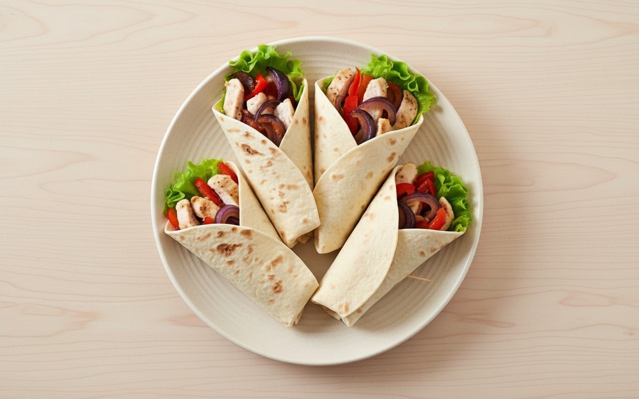 Chicken Wraps with Sautéed Vegetables