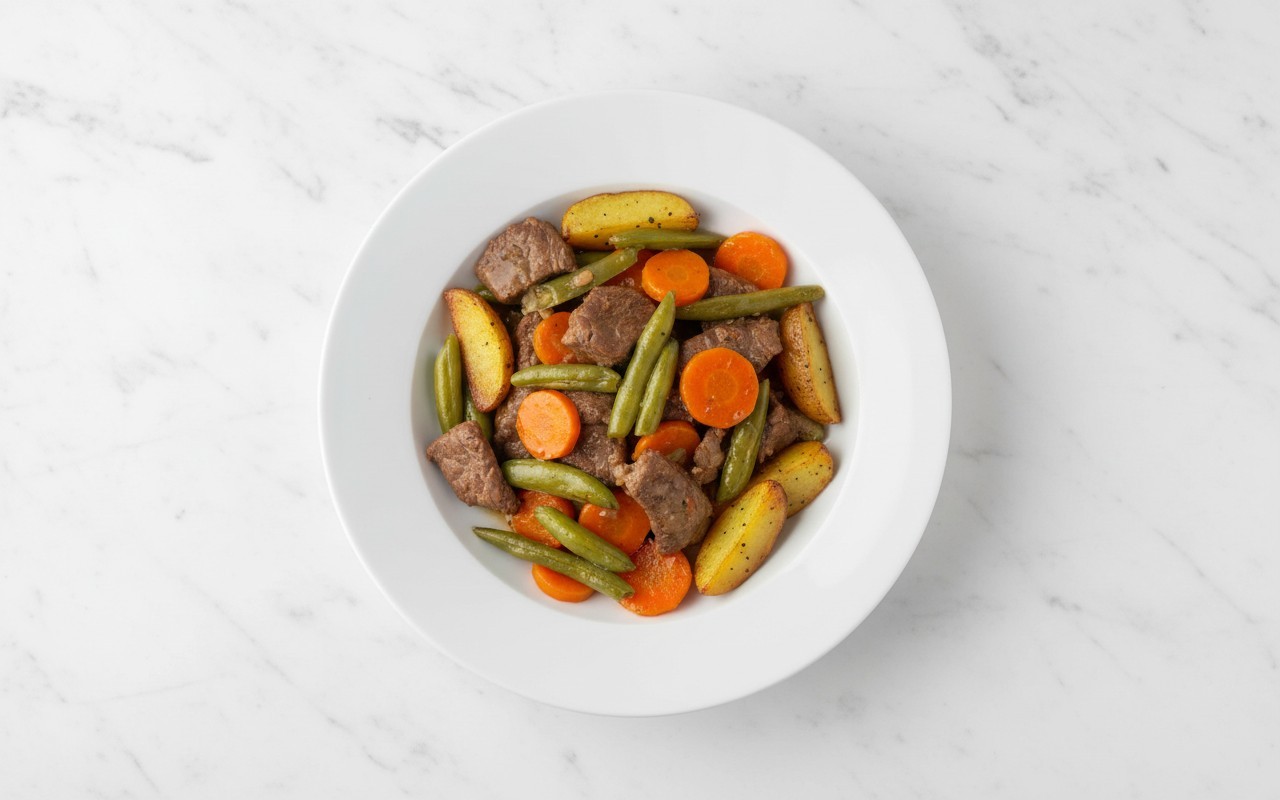 Beef Stew with Green Beans, Carrot and Potato