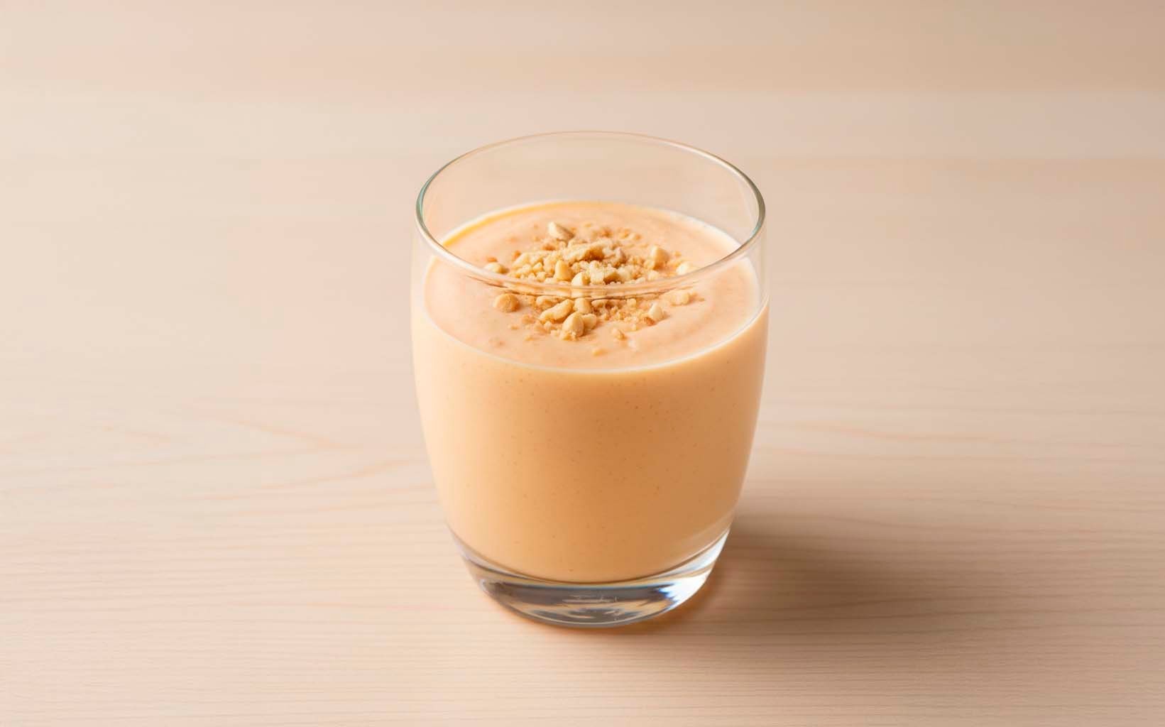 Cantaloupe, Peanut and Soy Milk Protein Smoothie