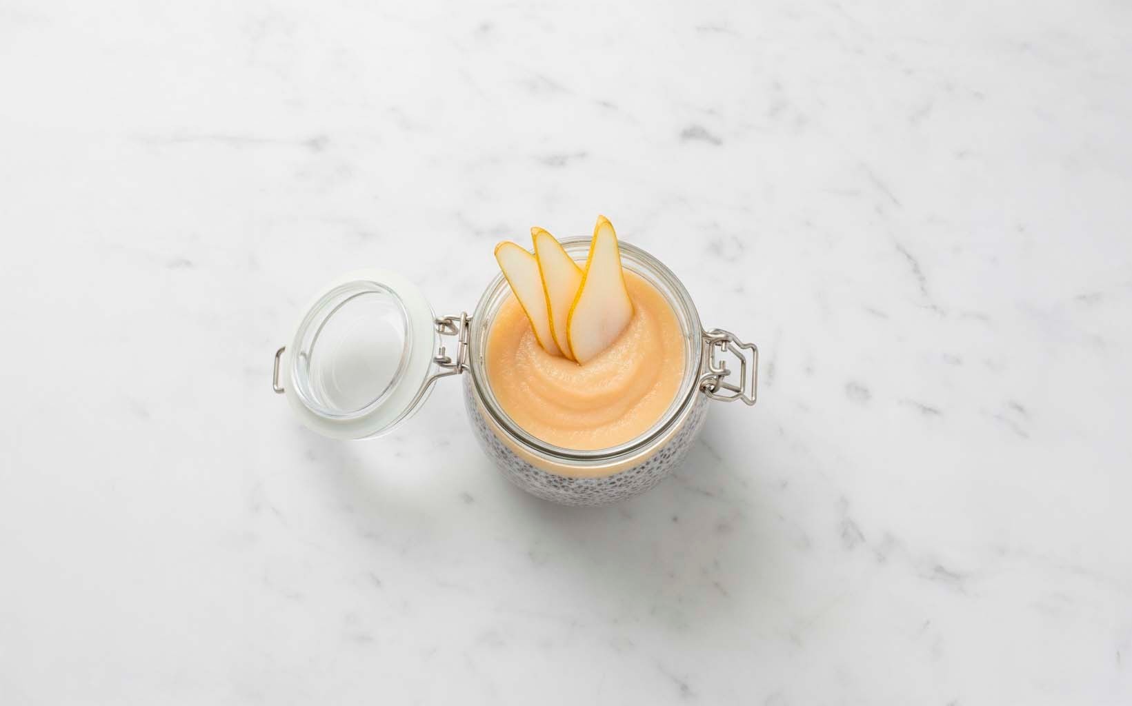 Chia Pudding with Mashed Pear