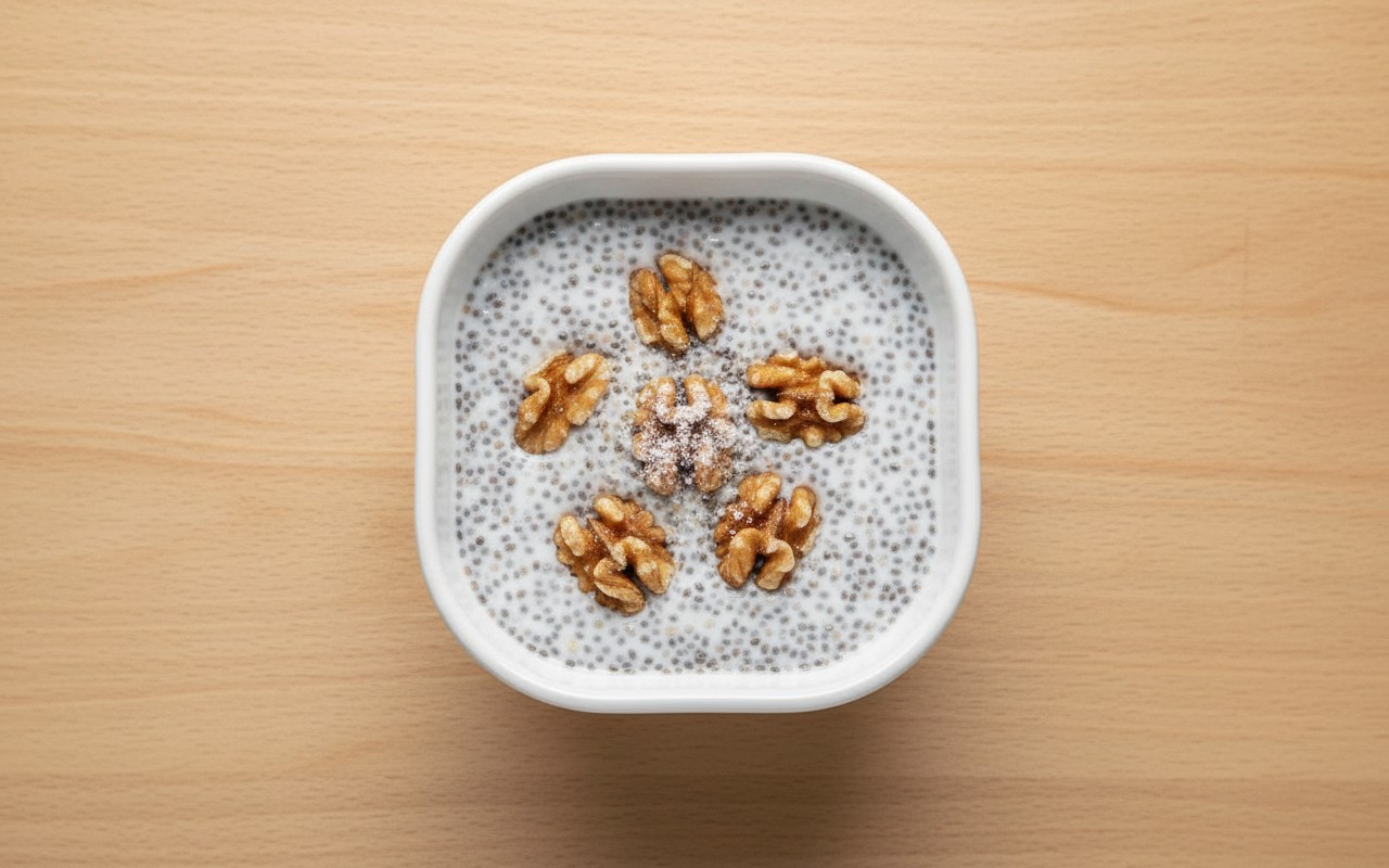 Protein Chia Pudding with Walnuts