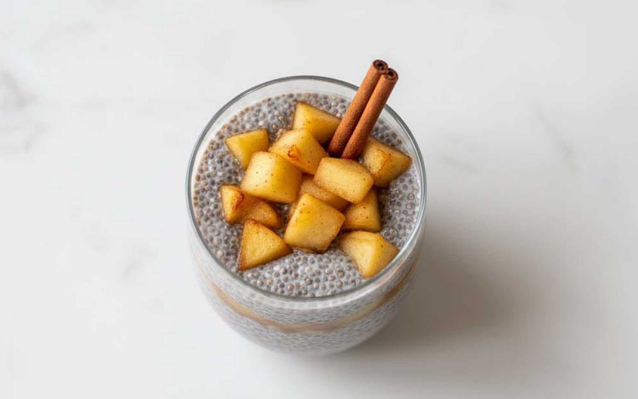 Chia Pudding with Baked Apple
