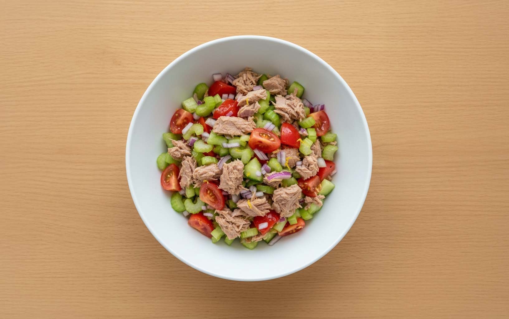 Tuna, Celery and Tomato Salad