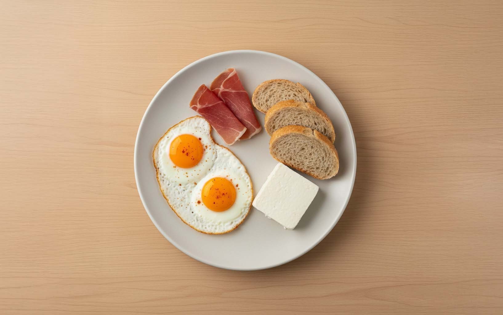 Egg, Ham and Cheese with Bread