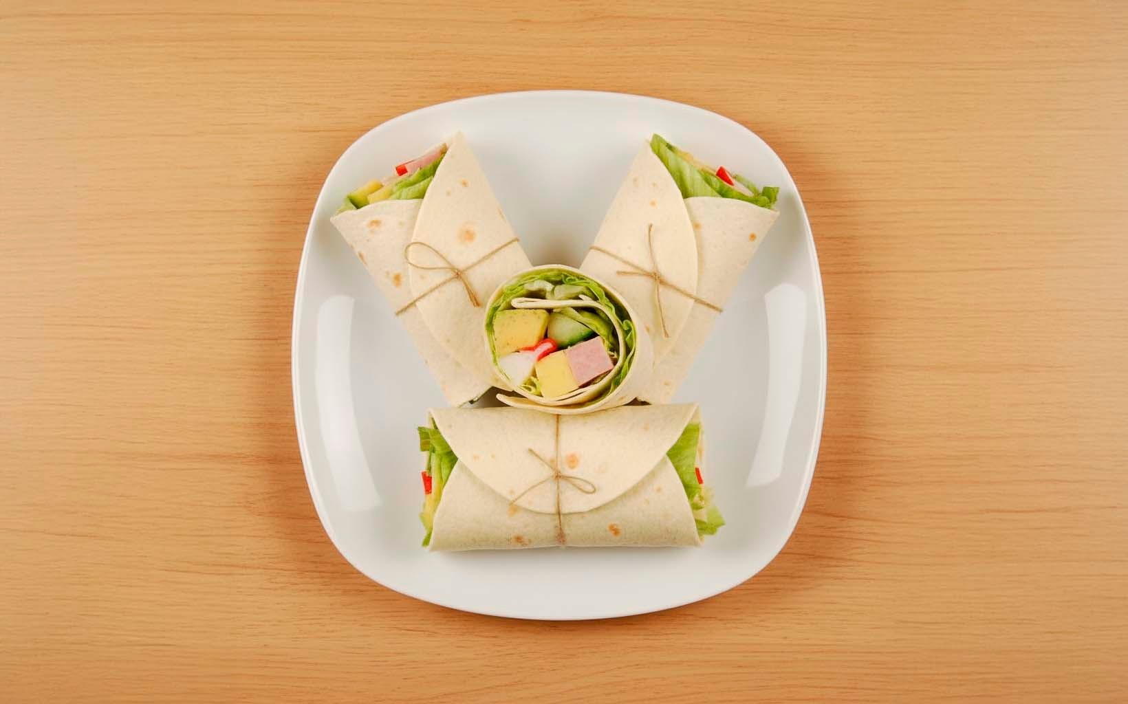 Ham, Cheese and Avocado Wrap