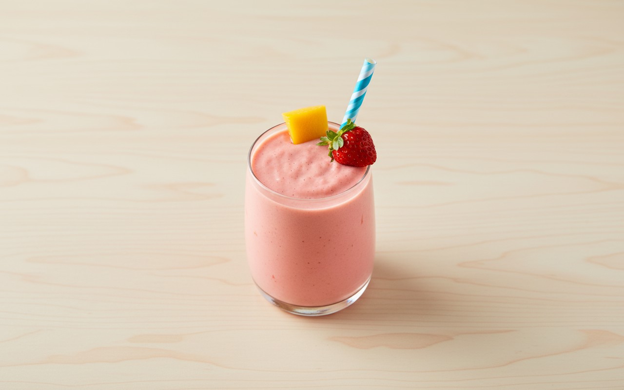 Batido Proteico de Fresas y Mango