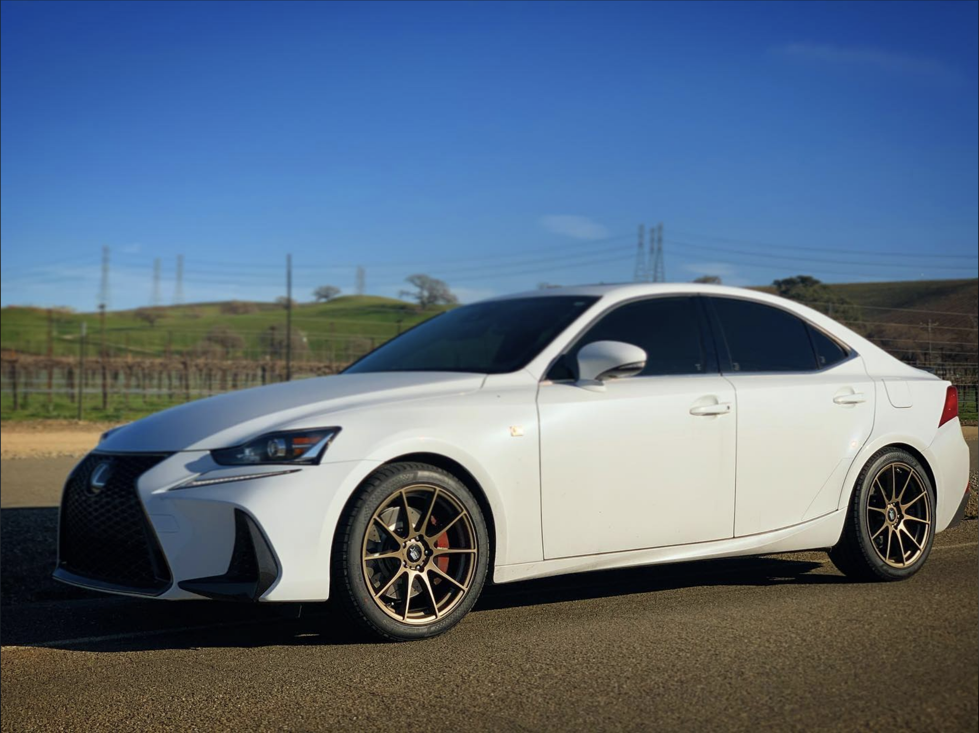2017 Lexus IS200t fitted with MT44 18x8.5 35mm wheels