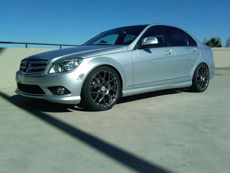 2011 Mercedes-Benz C300 fitted with HRE P40 - Gloss Charcoal 19x8.5 48mm wheels