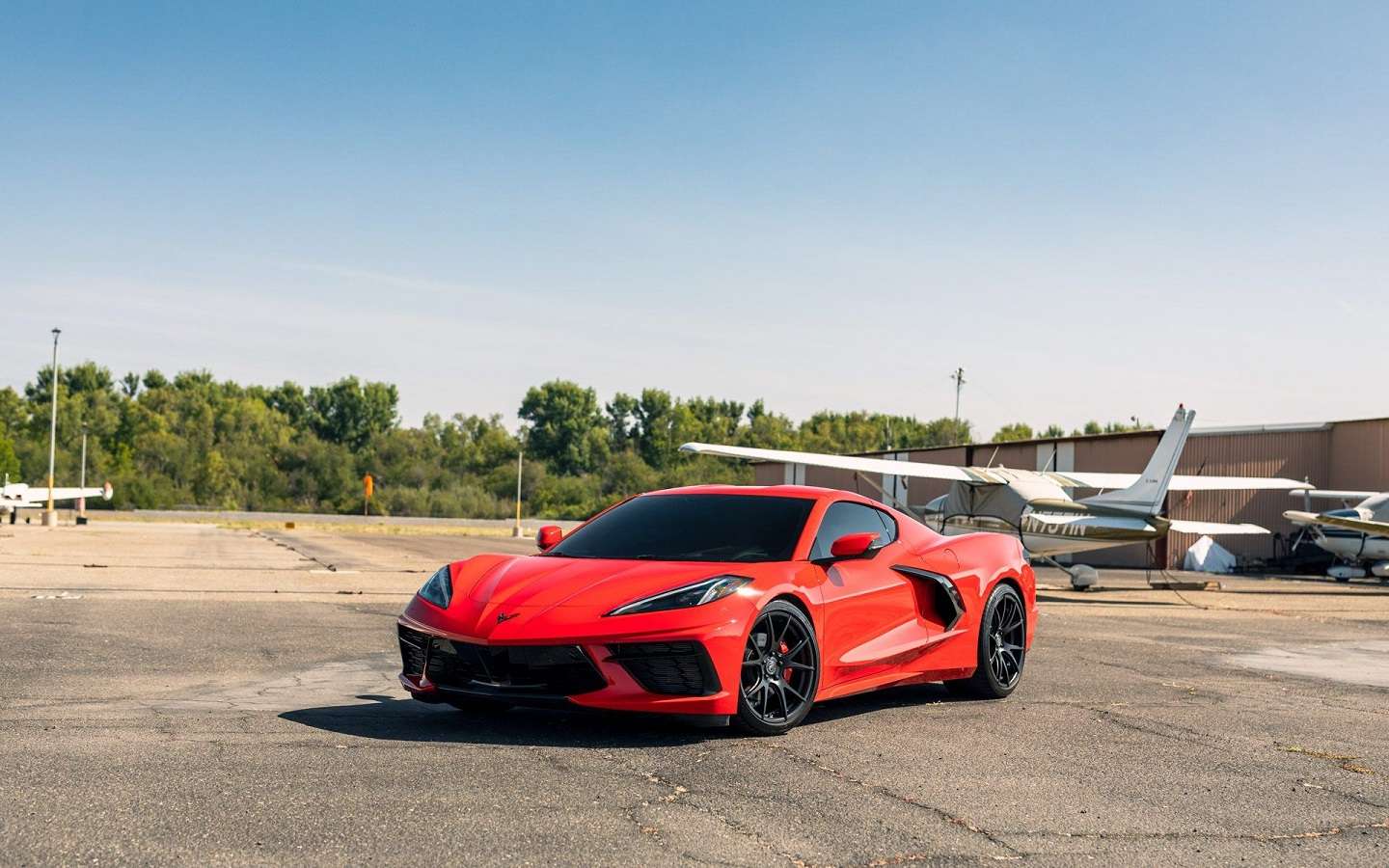 2020 Chevrolet Corvette fitted with CF5V 20x12 50mm wheels