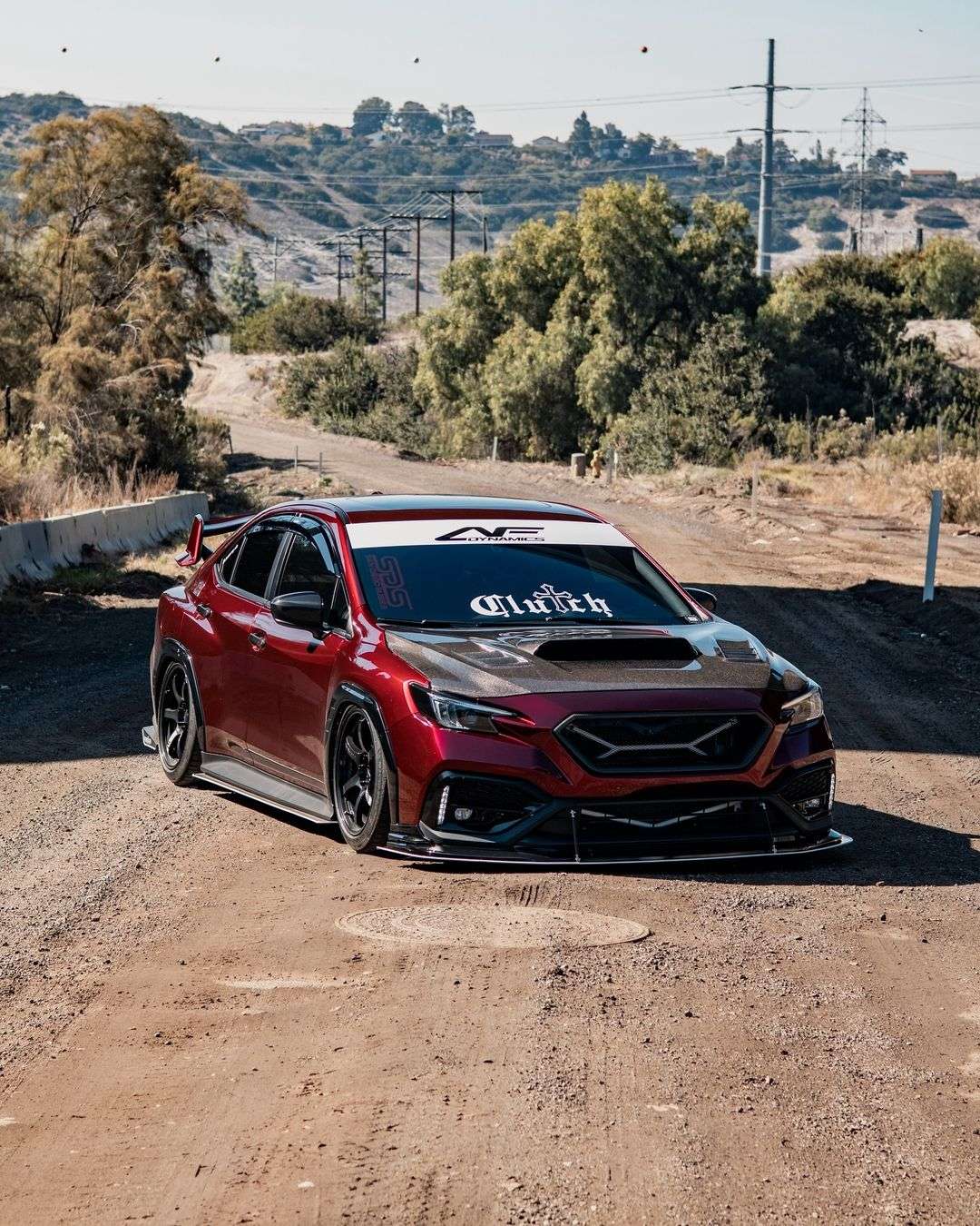 2020 Subaru WRX fitted with Rays Gram Lights 57DR 18x9.5 38mm wheels