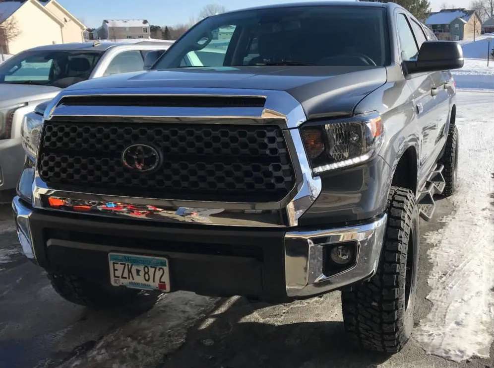 2021 Toyota Tundra - Black-Rhino Arsenal - Black 18x9.5 +12, 295/70R18, lifted, Fenders Pulled